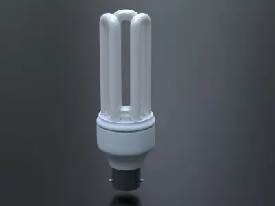 CFL Bulb Low-poly 3D model