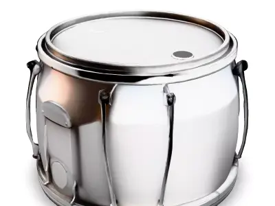 Realistic Metal Drum 3D Model Low-poly 3D model