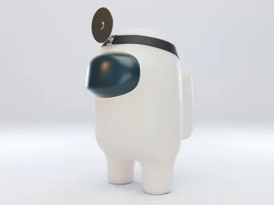 Among Us Head Reflector Character 3D model