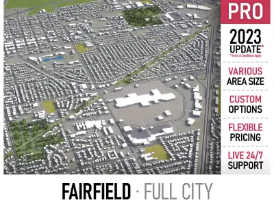 Fairfield  Low-poly 3D model