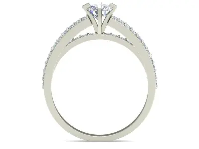 Women Wedding Engagement Two Band Ring 3D print model buy