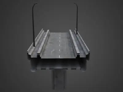 Bridge Overpass 3D Element Low-poly 3D model