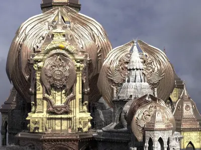 Steampunk Angel Tower Tall Kit bash  3D model