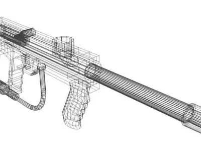 Paintball Marker - Woodsball Type 1 3D model