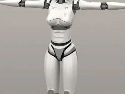 2ndGen female robot 3D model