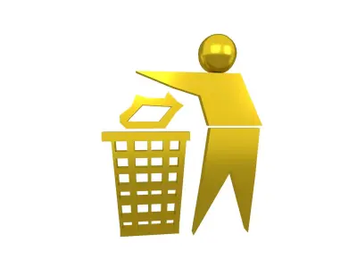 Recycle Symbols v7 009 Low-poly 3D model