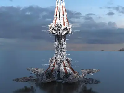 Starfish observatory Tower  3D model