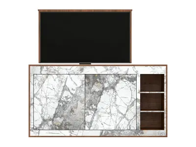 tv stand wood 3D model