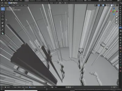 Alien Planet Sci-Fi Fantasy Scenery - Planet Explosion 3D model