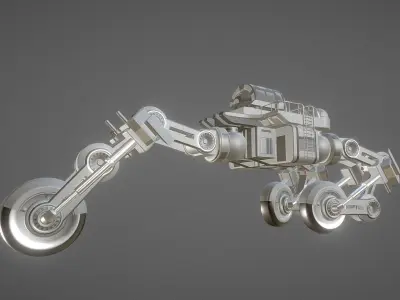 Futuristic Trike High Poly Version 4 3D model