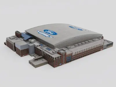 Ford Field Stadium 3D model