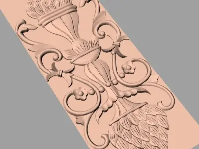 Artcam 3D relief STL models for CNC woodworking E143 3D model