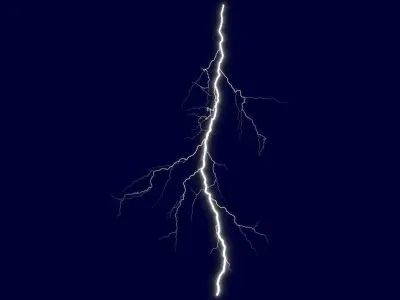 Realistic 3D Lightning CG-05 Low-poly 3D model
