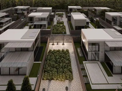 Modern Minimalist Villa Site - Lumion Scene 3D model