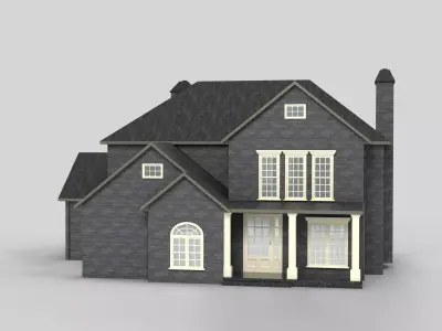 British House Design 17T1  Low-poly 3D model