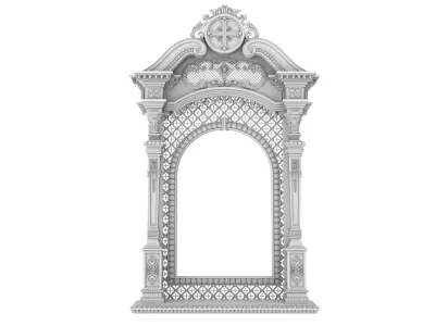 Frame 7 arched window 3D print model