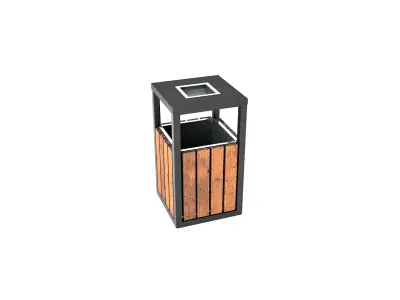 Street Trash Bin 01 3D model