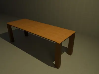 Modern Wooden Table - 3D Render 3D model