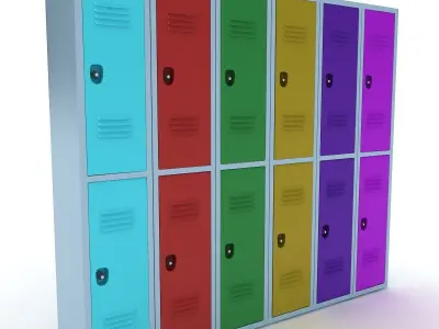 Locker colorful lockers 3D model