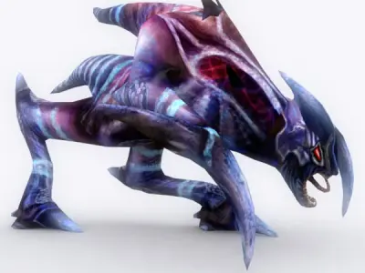 3DRT - Alien Monsters Low-poly 3D model