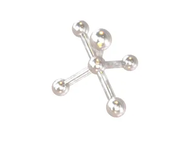 Cartoon Atom v3 001 Low-poly 3D model