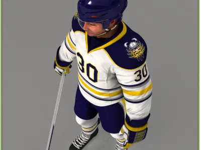  Hockey Player and Hockey Goalkeeper CG 