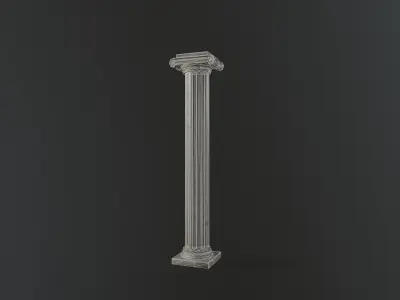 Phoenician Column Low-poly 3D model