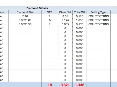 Diamond Earrings  3D print model