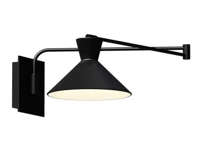 Wall mounted swivel sconce on a Voltige bracket 3D model