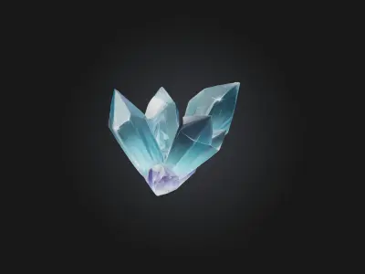 Cartoon Crystal Shard 3D model