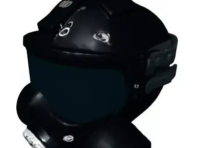 Modern Tactical Gas Mask Model Low-poly 3D model