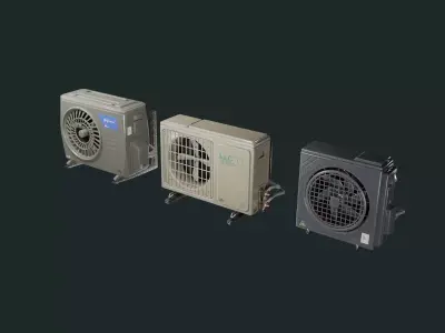 Exterior Air Conditioner Pack  Low-poly 3D model