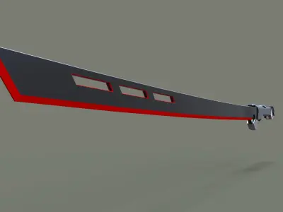 Sci-fi sword 3D model 2