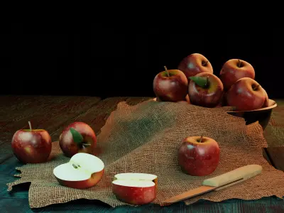 apple scene 3D model