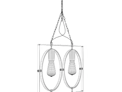 Dark Metal Ceiling Lamp 3D model