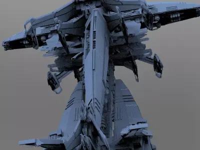 Dark Terra Former Ship destroyer 5 3D model