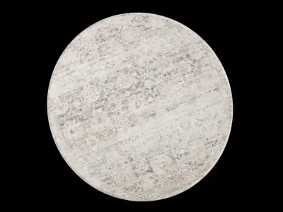 Round Carpet Low-poly 3D model
