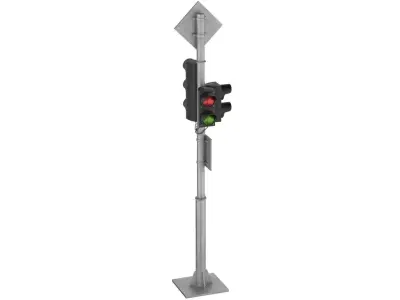 Traffic Lights and Road Signs 2 Low-poly 3D model