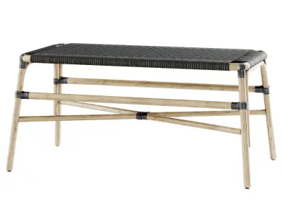 Rattan ottoman MD40  3D model