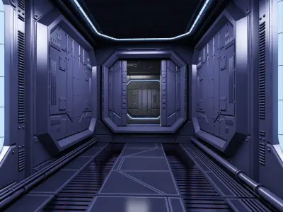 Sci Fi Interior Corridor 3D model order