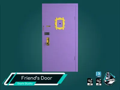 Friends Door Free low-poly 3D model
