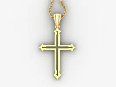 Cross Light Gold 4CP043 3DM STL 3D print model