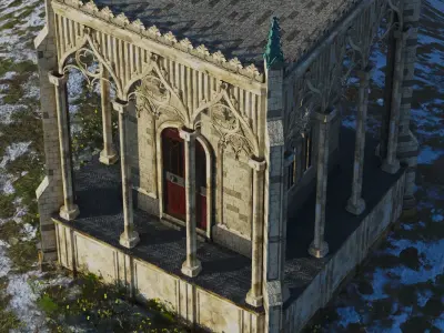 Medieval Gothic Mausoleum  3D model