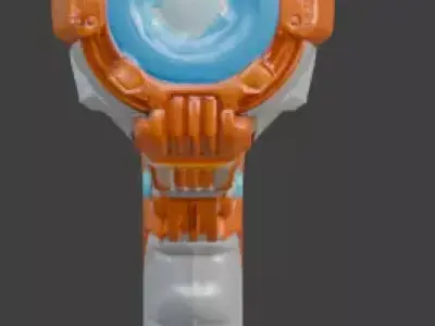 Sci-Fi Energy Blaster 3D Model Low-poly 3D model