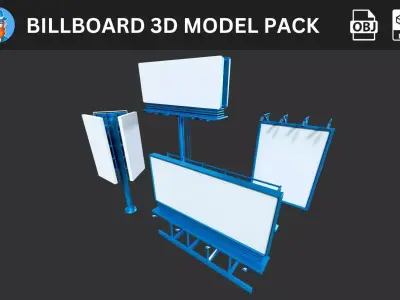 Billboard Empty 3D Model Pack 3D model