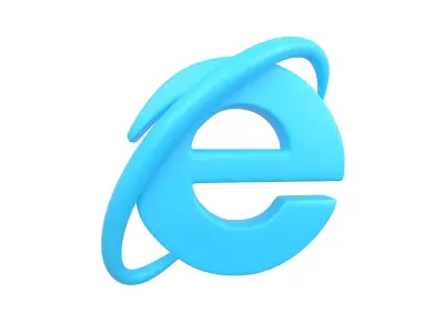 Internet Explorer Logo v1 001 Free low-poly 3D model