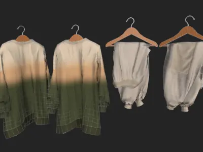 Street Clothes Low-poly 3D model