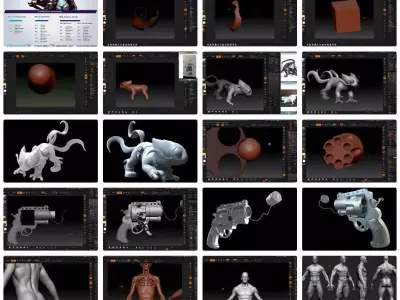 Pack Learn Zbrush and Sculpt Epic Characters 3D model