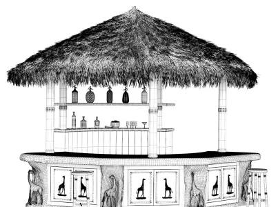 Bar Giraffes 3D model