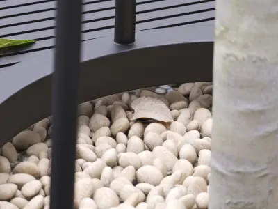 Landscaping kit with American linden  3D model